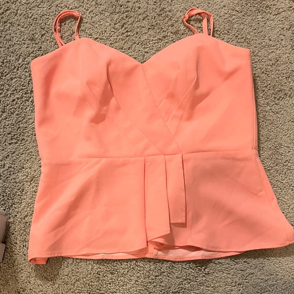 WHBM peach bustier